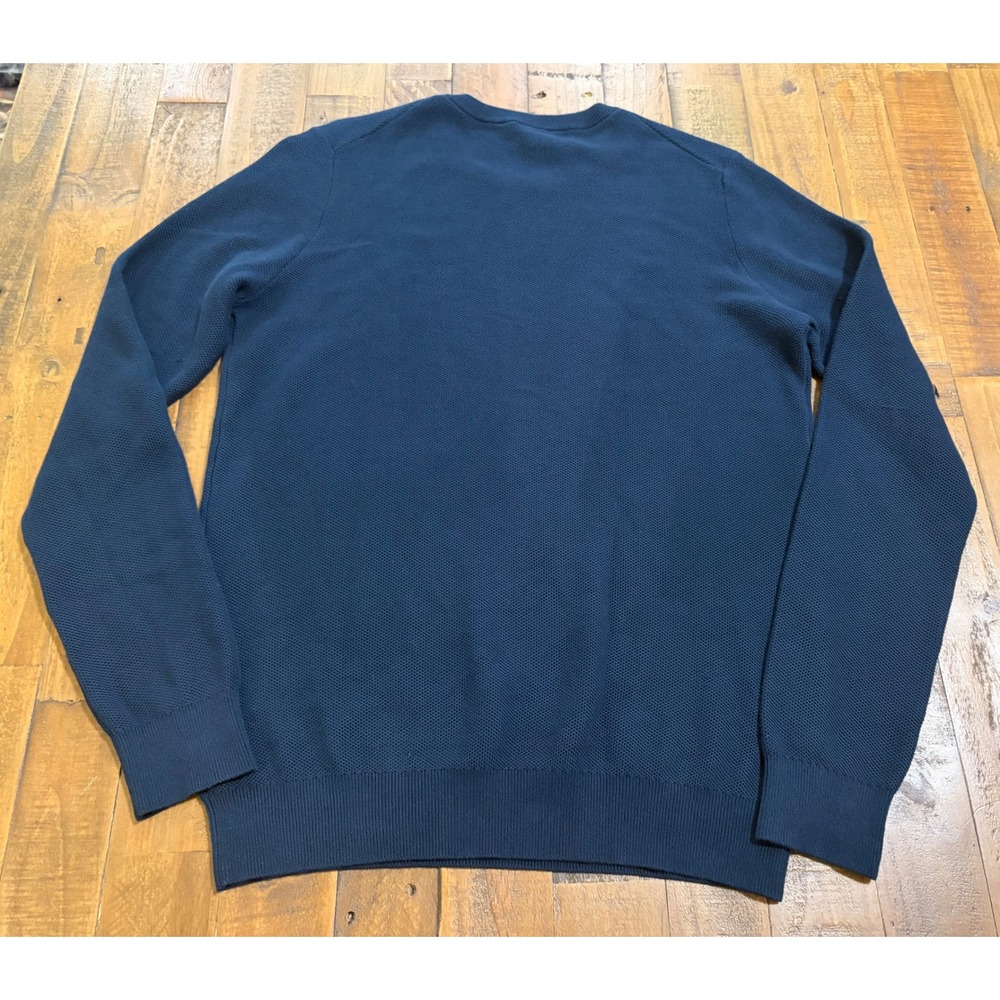 Helly Hansen Mens Navy Blue Organic Cotton Safe Harbor Helm Logo Sweater Large - Picture 2 of 10